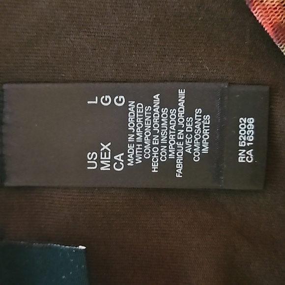 3/$30 Vtg AXCESS Brown Ombre Swirl Mesh Overlay Short Sleeve Scoop Neck Blouse - Picture 8 of 9